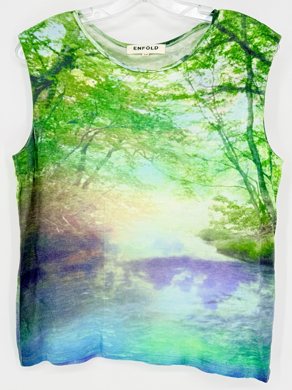 Enfold Nature Print Tank Top 38 M Naturecore Art To Wear Japanese Designer
